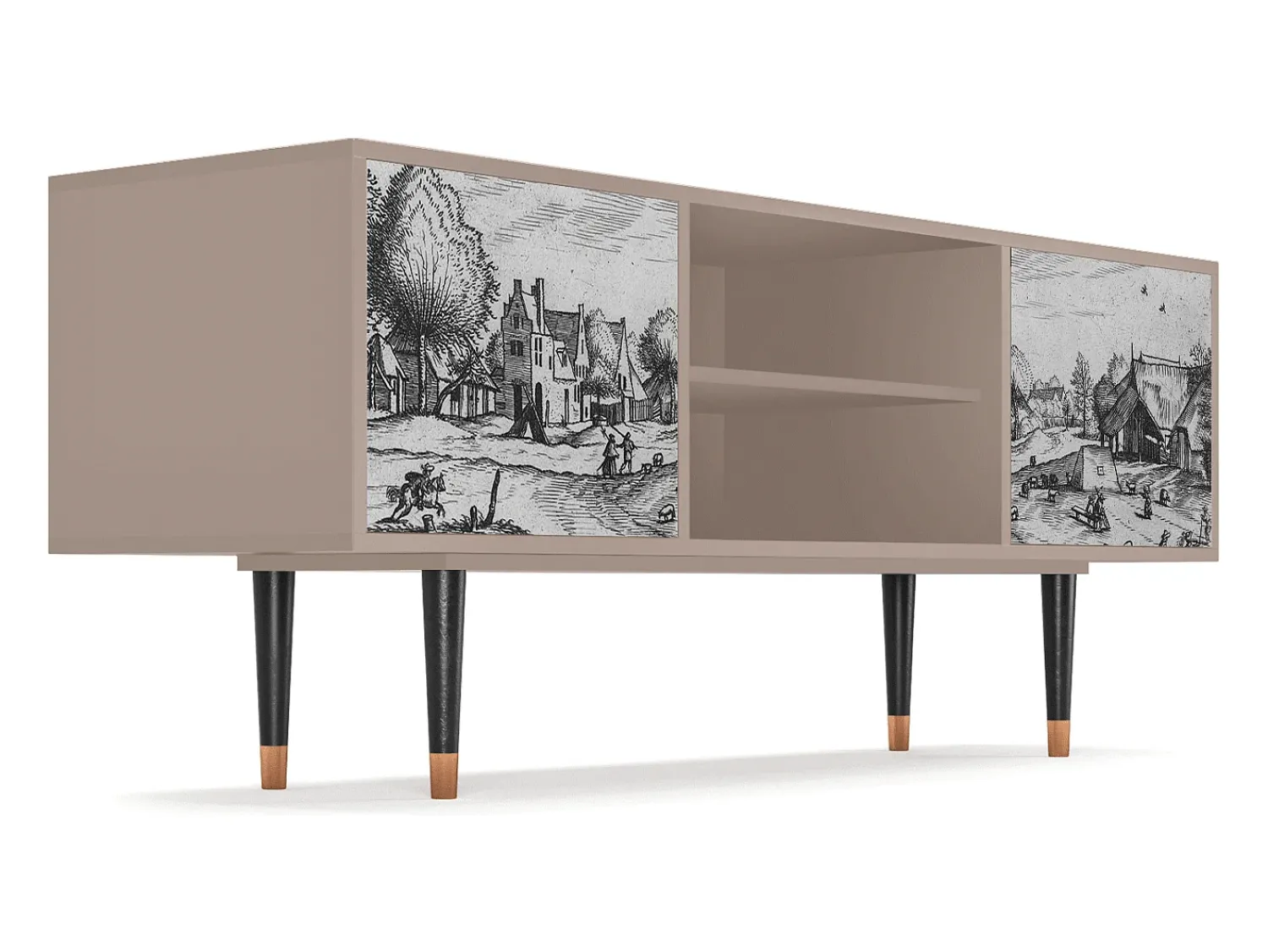 Mueble de TV - 170х69х48 cm - T2 - Country Village, Latte^ Móvel De Tv