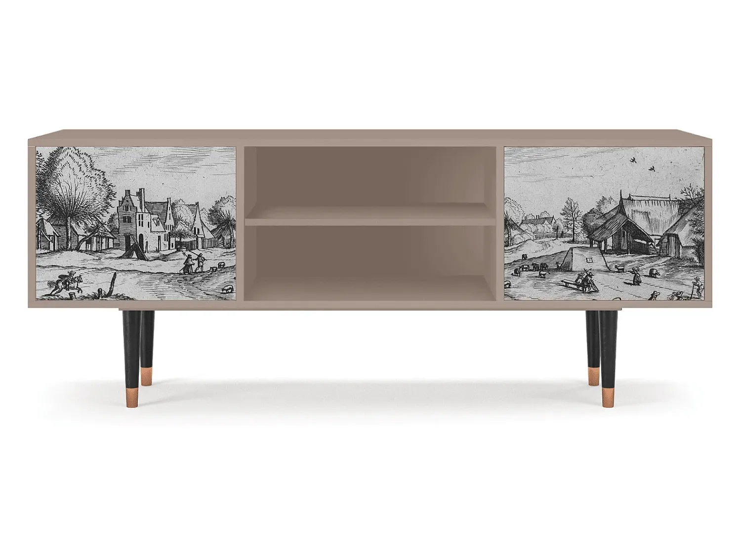 Mueble de TV - 170х69х48 cm - T2 - Country Village, Latte^ Móvel De Tv