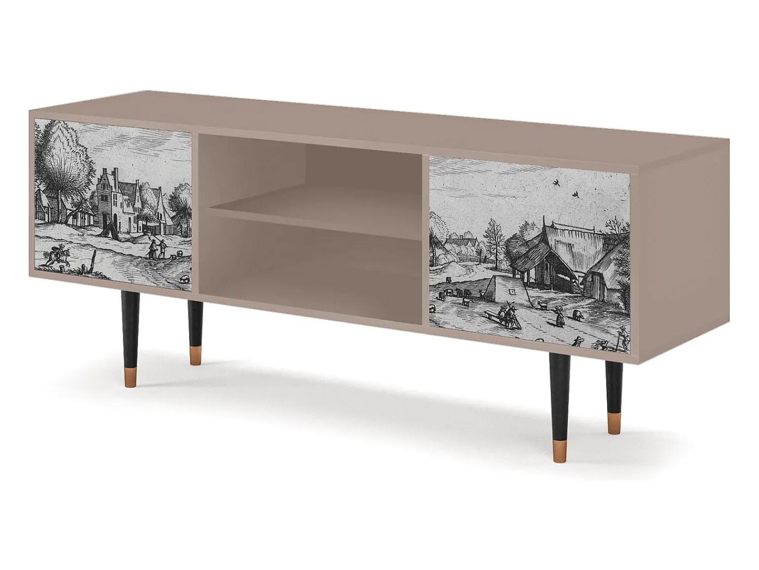 Mueble de TV - 170х69х48 cm - T2 - Country Village, Latte^ Móvel De Tv