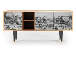 Móvel De Tv* Mueble de TV - 150х69х41 cm - T5 - Country Village, Nogueira Castanho