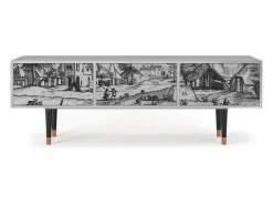 Online Mueble de TV - 170х59х48 cm - T4 - Country Village, Cinza Cinzento