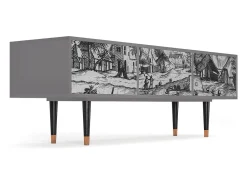 Online Mueble de TV - 170х59х48 cm - T4 - Country Village, Cinza Cinzento
