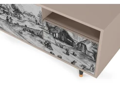 Sale Mueble de TV - 125х56х41 cm - T7 - Country Village, Latte Bege