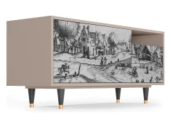Sale Mueble de TV - 125х56х41 cm - T7 - Country Village, Latte Bege
