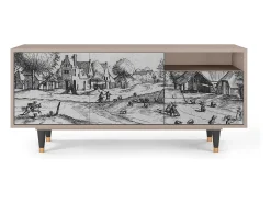 Sale Mueble de TV - 125х56х41 cm - T7 - Country Village, Latte Bege