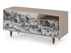Sale Mueble de TV - 125х56х41 cm - T7 - Country Village, Latte Bege