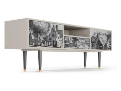 Móvel De Tv* Mueble de TV - 170х59х41 cm - T6 - Country Village, Areia Bege