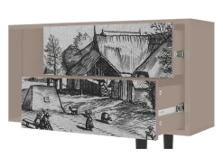 Mueble de TV - 170х69х48 cm - T1 - Country Village, Latte^ Móvel De Tv