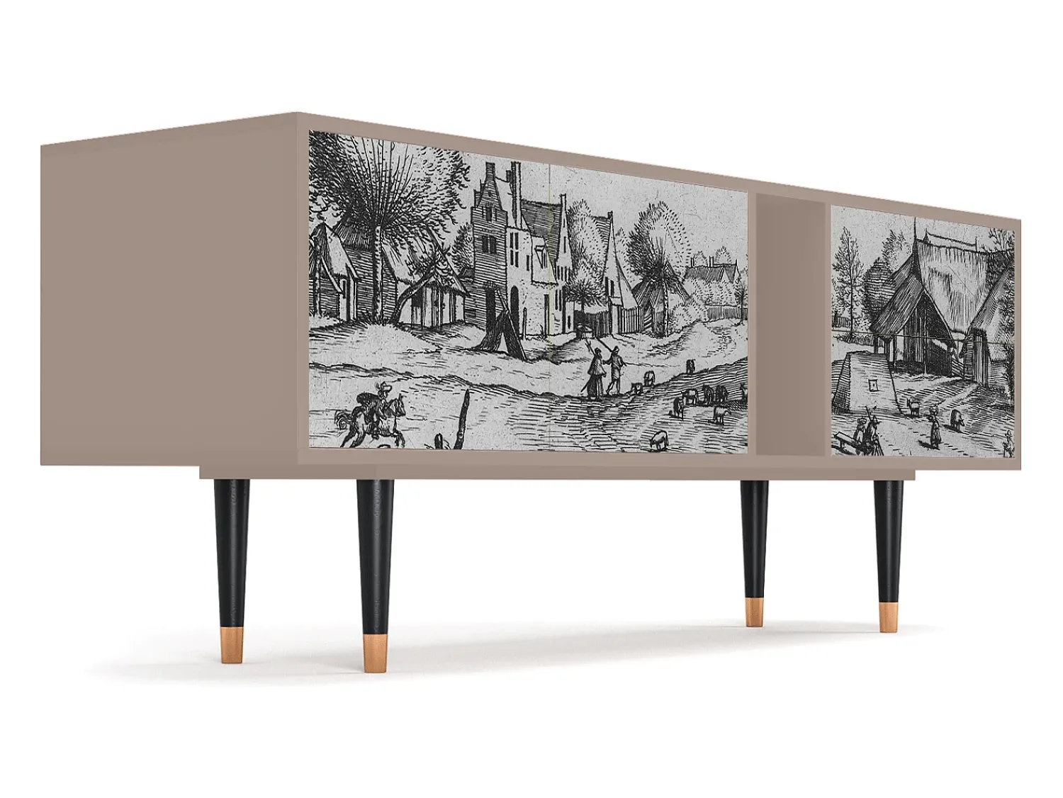 Mueble de TV - 170х69х48 cm - T1 - Country Village, Latte^ Móvel De Tv