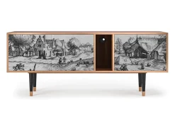 Móvel De Tv* Mueble de TV - 170х69х48 cm - T1 - Country Village, Nogueira Castanho