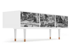 Móvel De Tv| Mueble de TV - 170х59х48 cm - T4 - Country Village, Branco Bege