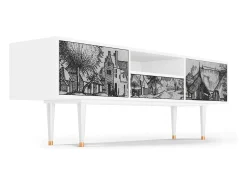 Mueble de TV - 170х59х41 cm - T6 - Country Village, Branco^ Móvel De Tv