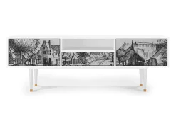 Mueble de TV - 170х59х41 cm - T6 - Country Village, Branco^ Móvel De Tv
