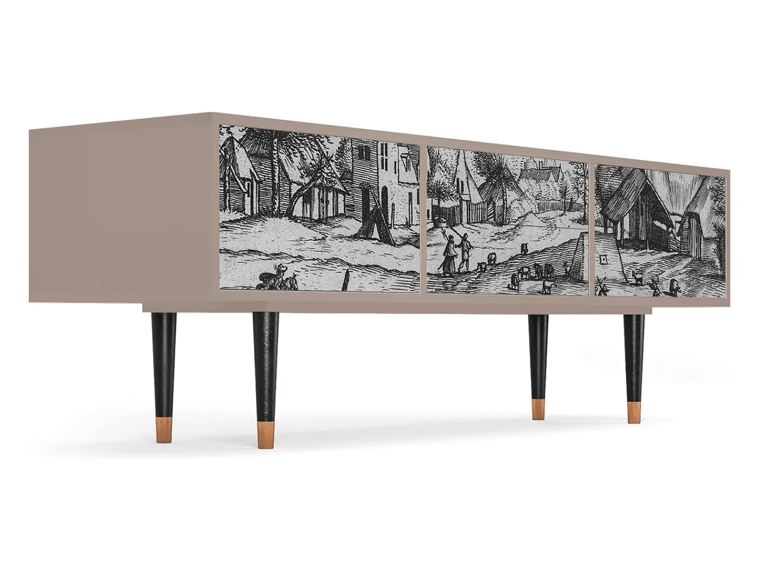 Mueble de TV - 170х59х48 cm - T4 - Country Village, Latte^ Móvel De Tv