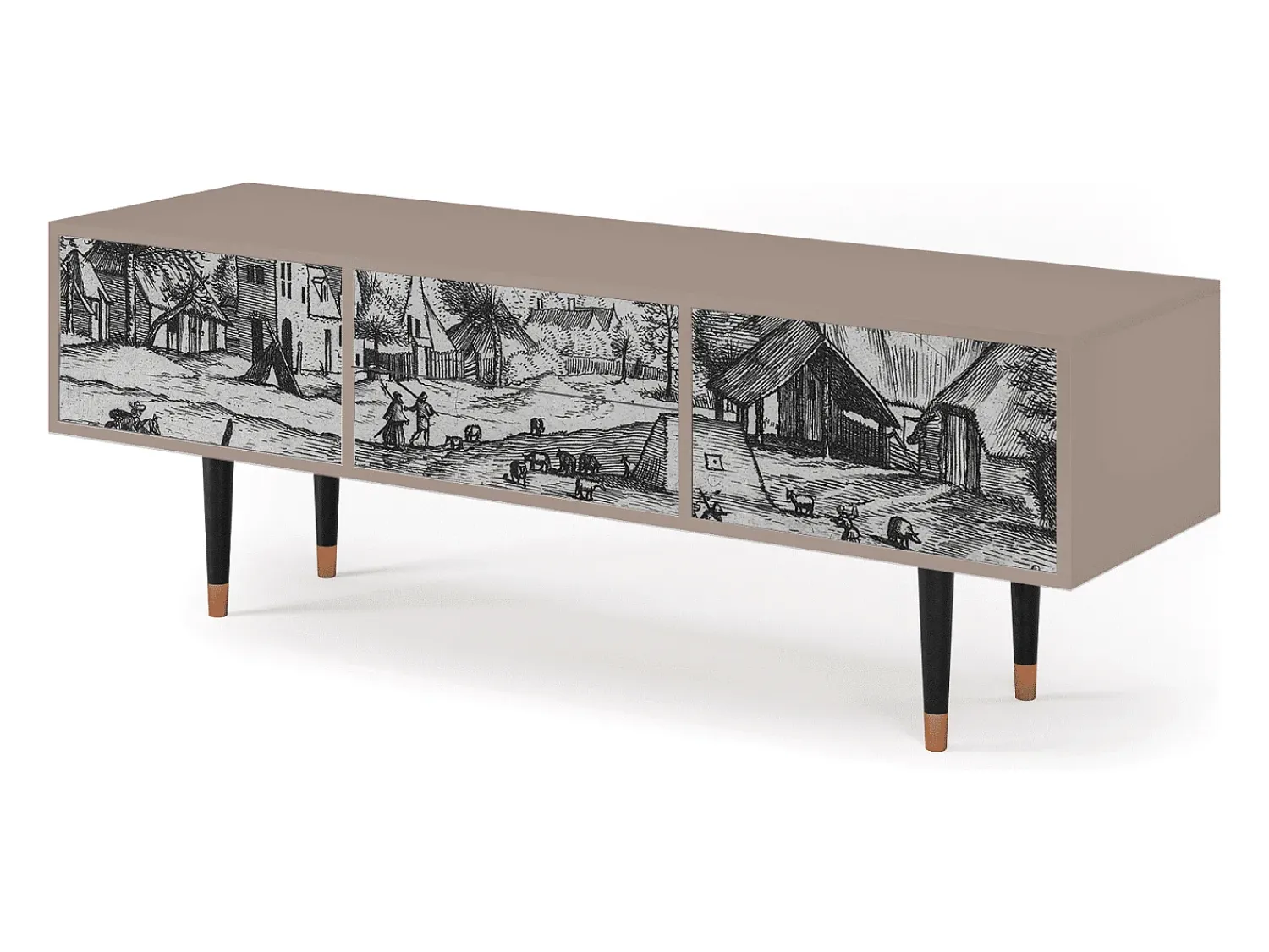 Mueble de TV - 170х59х48 cm - T4 - Country Village, Latte^ Móvel De Tv
