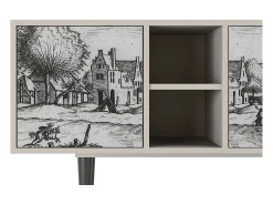 Móvel De Tv* Mueble de TV - 150х69х41 cm - T5 - Country Village, Areia Bege