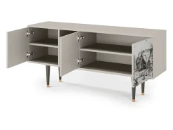 Móvel De Tv* Mueble de TV - 150х69х41 cm - T5 - Country Village, Areia Bege