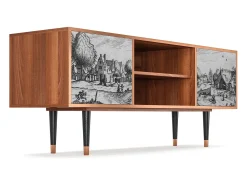 Móvel De Tv* Mueble de TV - 170х69х48 cm - T2 - Country Village, Nogueira Castanho