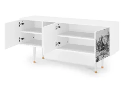 Mueble de TV - 150х69х41 cm - T5 - Country Village, Branco^ Móvel De Tv