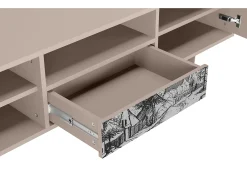 Móvel De Tv| Mueble de TV - 170х59х41 cm - T6 - Country Village, Latte Bege