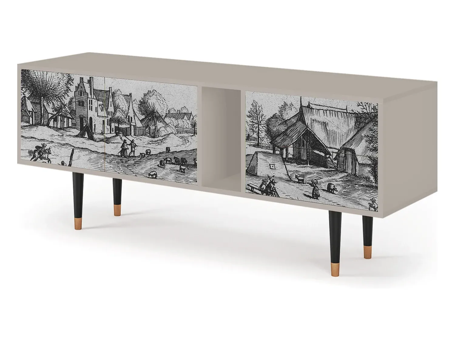 Mueble de TV - 170х69х48 cm - T1 - Country Village, Areia^ Móvel De Tv