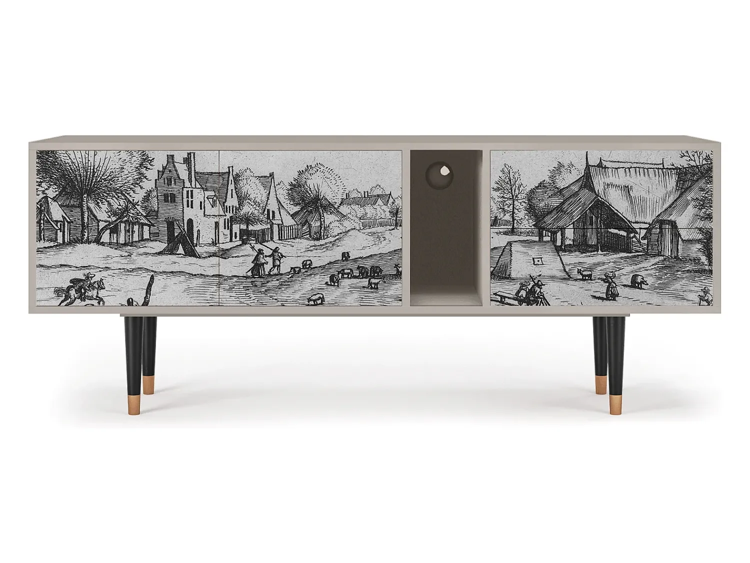 Mueble de TV - 170х69х48 cm - T1 - Country Village, Areia^ Móvel De Tv