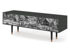 Mueble de TV - 170х59х48 cm - T4 - Country Village, Antracite^ Móvel De Tv