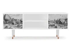 Mueble de TV - 170х69х48 cm - T2 - Country Village, Branco^ Móvel De Tv