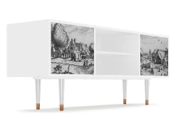 Mueble de TV - 170х69х48 cm - T2 - Country Village, Branco^ Móvel De Tv