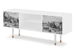 Mueble de TV - 170х69х48 cm - T2 - Country Village, Branco^ Móvel De Tv
