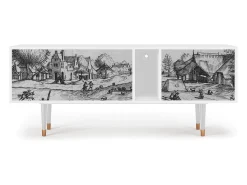 Móvel De Tv* Mueble de TV - 170х69х48 cm - T1 - Country Village, Branco Bege