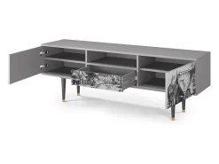 Móvel De Tv* Mueble de TV - 170х59х41 cm - T6 - Country Village, Cinza Cinzento