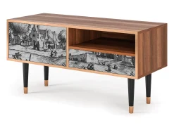 Mueble de TV - 115х59х48 cm - T3 - Country Village, Nogueira^ Móvel De Tv