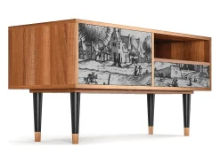 Mueble de TV - 115х59х48 cm - T3 - Country Village, Nogueira^ Móvel De Tv