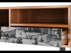 Mueble de TV - 115х59х48 cm - T3 - Country Village, Nogueira^ Móvel De Tv