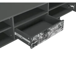 Mueble de TV - 170х59х41 cm - T6 - Country Village, Antracite^ Móvel De Tv