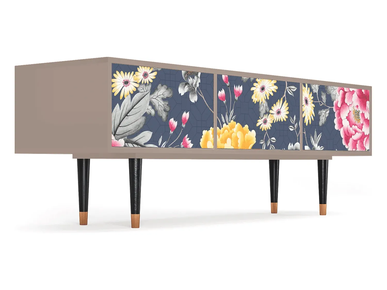 Mueble de TV - 170х59х48 cm - T4 - Dark Flower Bed, Latte^ Móvel De Tv