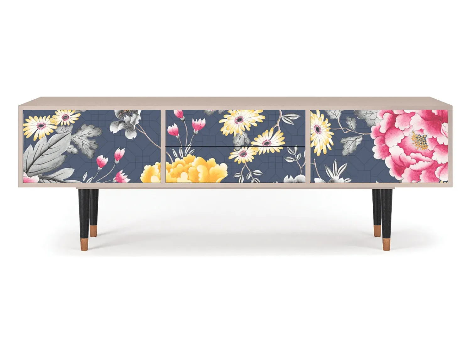Mueble de TV - 170х59х48 cm - T4 - Dark Flower Bed, Latte^ Móvel De Tv