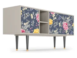 Móvel De Tv| Mueble de TV - 150х69х41 cm - T5 - Dark Flower Bed, Areia Bege