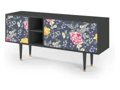 Hot Mueble de TV - 150х69х41 cm - T5 - Dark Flower Bed, Antracite Cinza antracite