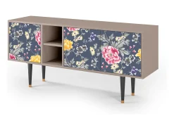 Móvel De Tv| Mueble de TV - 150х69х41 cm - T5 - Dark Flower Bed, Latte Bege