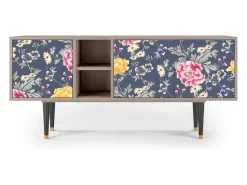 Móvel De Tv| Mueble de TV - 150х69х41 cm - T5 - Dark Flower Bed, Latte Bege