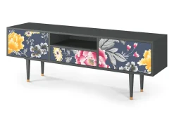 Móvel De Tv* Mueble de TV - 170х59х41 cm - T6 - Dark Flower Bed, Antracite Cinza antracite