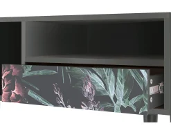 Mueble de TV - 115х59х48 cm - T3 - Dark Peonies, Antracite^ Móvel De Tv