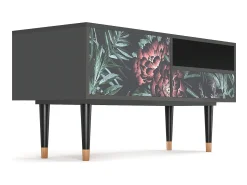 Mueble de TV - 115х59х48 cm - T3 - Dark Peonies, Antracite^ Móvel De Tv