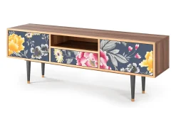 Outlet Mueble de TV - 170х59х41 cm - T6 - Dark Flower Bed, Nogueira Castanho