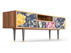 Outlet Mueble de TV - 170х59х41 cm - T6 - Dark Flower Bed, Nogueira Castanho