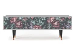 Mueble de TV - 170х59х48 cm - T4 - Dark Peonies, Cinza Cinzento