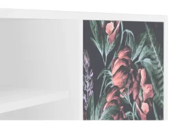 Móvel De Tv* Mueble de TV - 170х69х48 cm - T2 - Dark Peonies, Branco Bege