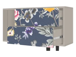 Móvel De Tv| Mueble de TV - 170х69х48 cm - T1 - Dark Flower Bed, Areia Bege